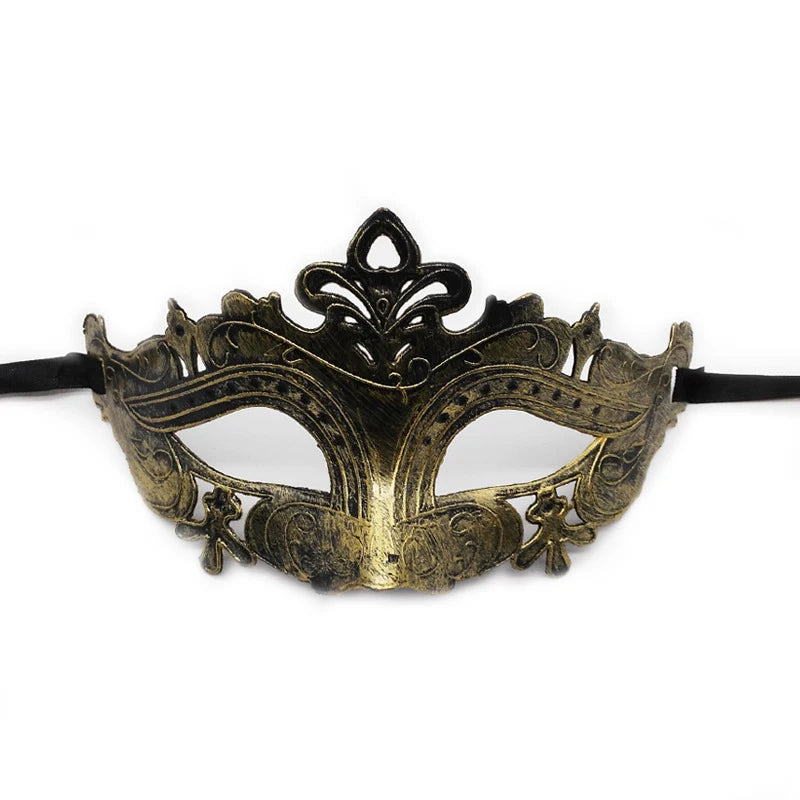 Vintage Prins Maskeradadmaske med Krone