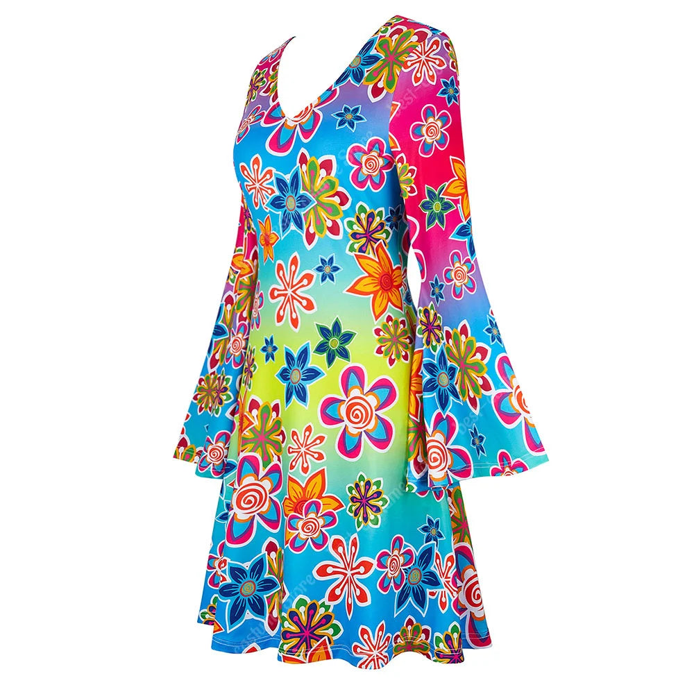 70-talls Hippie & Disko Kostyme for Herrer