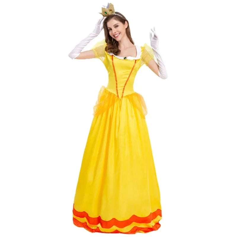 Prinsesse Peach Kostyme - Super Mario Cosplay Kjole