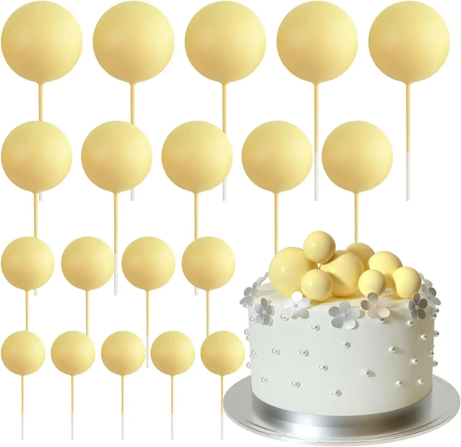 20-Pakning Mini Ballong Kake-Topper Sett