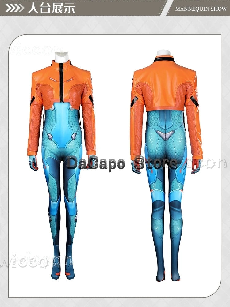 Overwatch 2 Juno Cosplay Kostyme & Parykk Komplett Sett