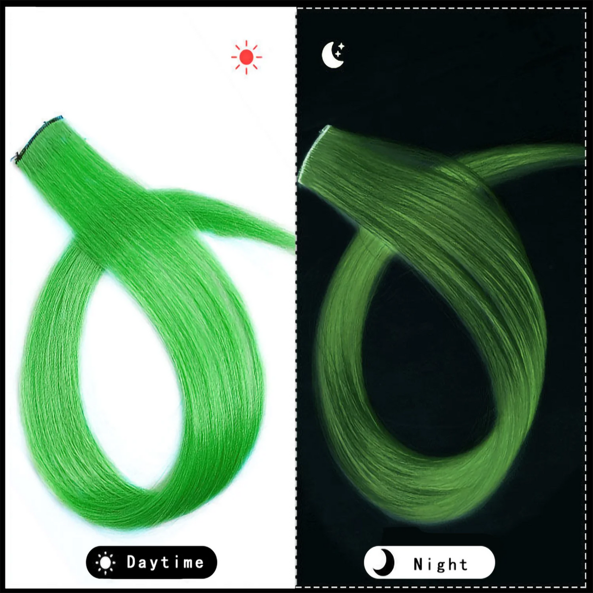 Selvlysende Hårforlengelse med Clips (50 cm)