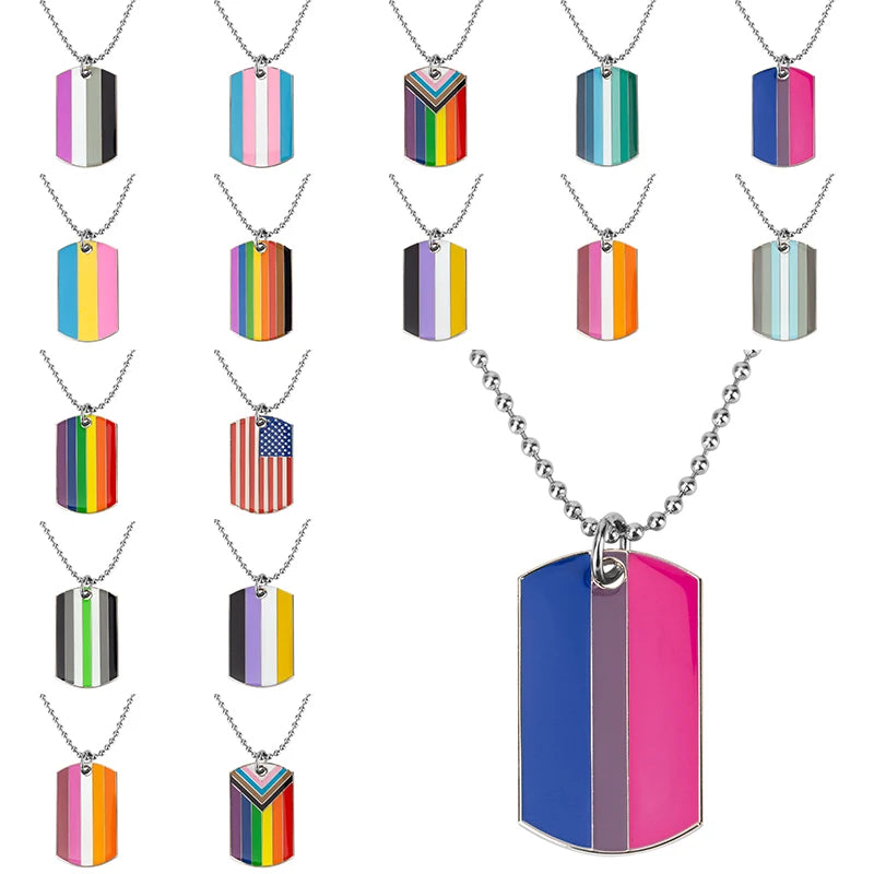 Pride Hjerte-Halskjede med Regnbueanheng