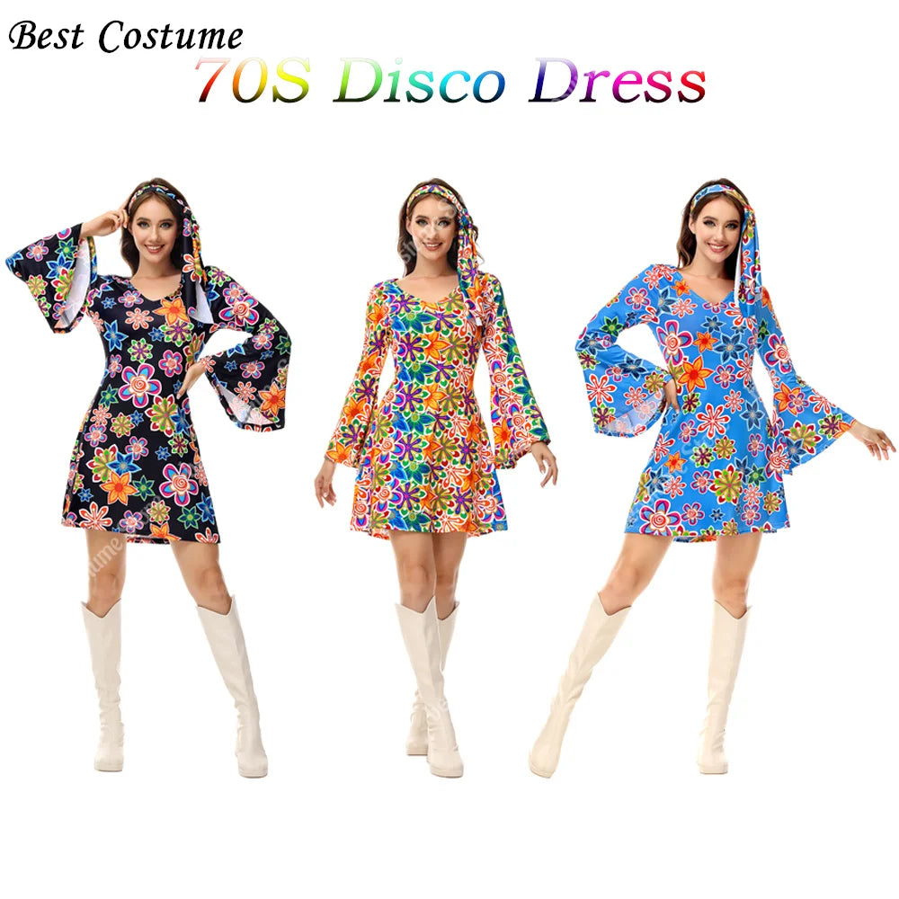 70-talls Hippie & Disko Kostyme for Herrer