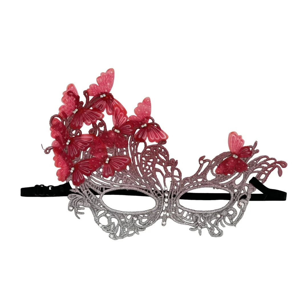 Sommerfugl Blondemaske med Strass