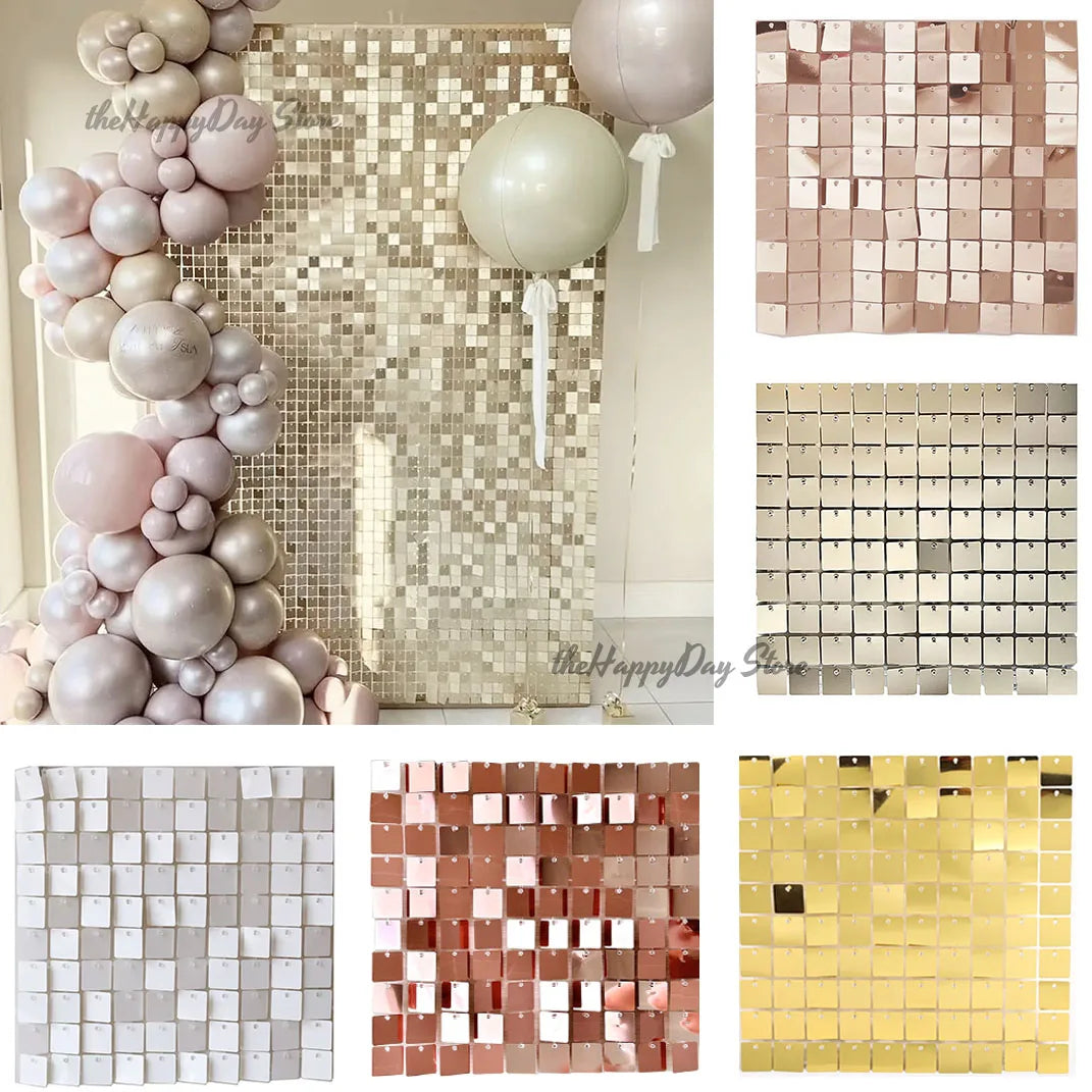 Glitter Bakgrunnsgardin for Fotovegg 1x2m