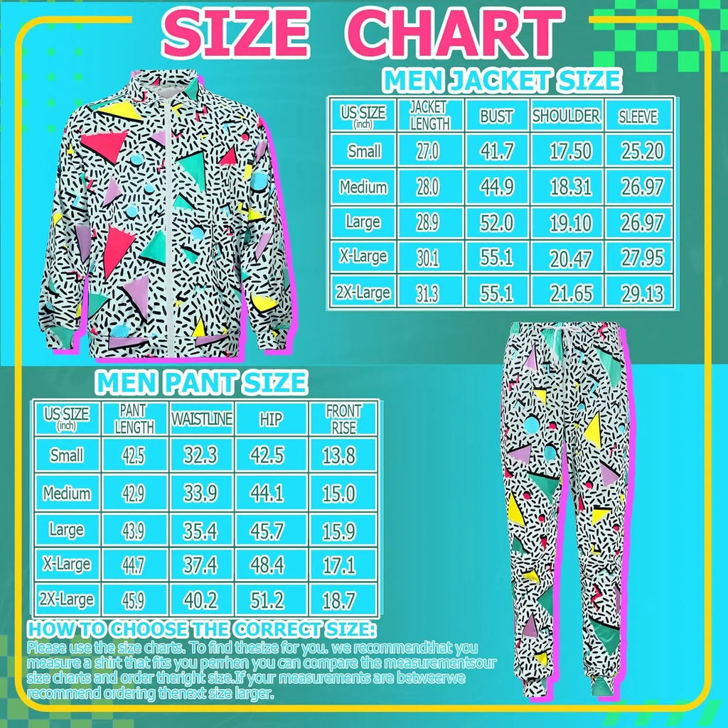 80s & 90s Urban Retro Treningsdress for Herre
