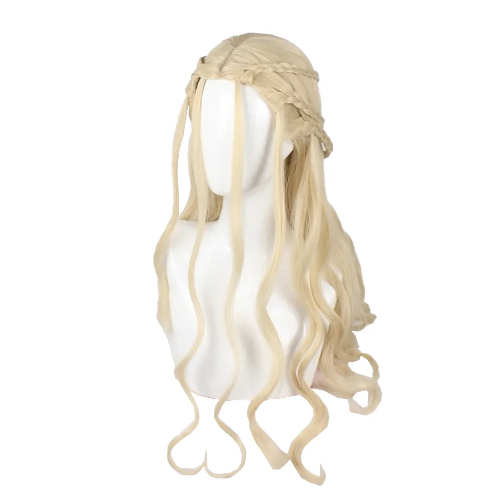 Daenerys Targaryen Lang Krøllete Cosplay-Parykk