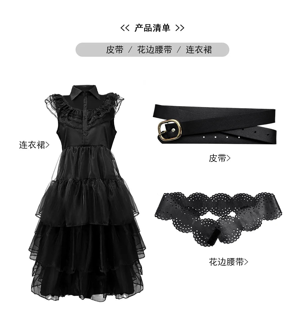 Wednesday Addams Gotisk Ballkjole