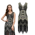 Elegant Great Gatsby Flapper Kjole med Tilbehørsett