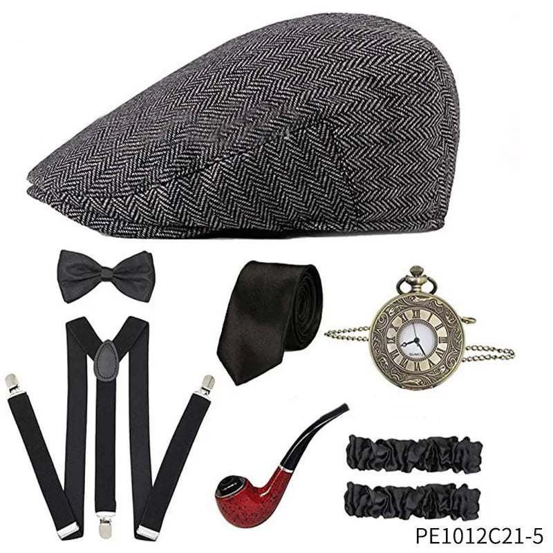 1920-tallet Gatsby Gangster Kostymesett for Menn