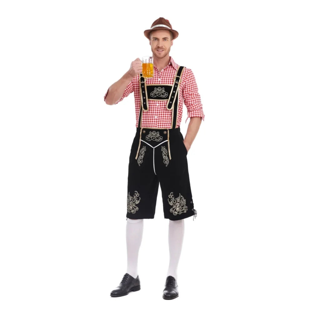 3-Delers Lederhosen Oktoberfest Antrekk for Menn