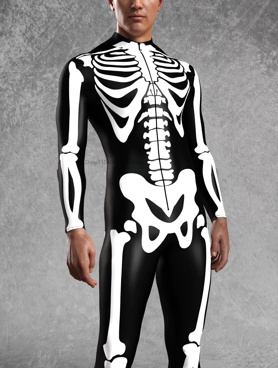 Skelett Jumpsuit Kostyme til Dame