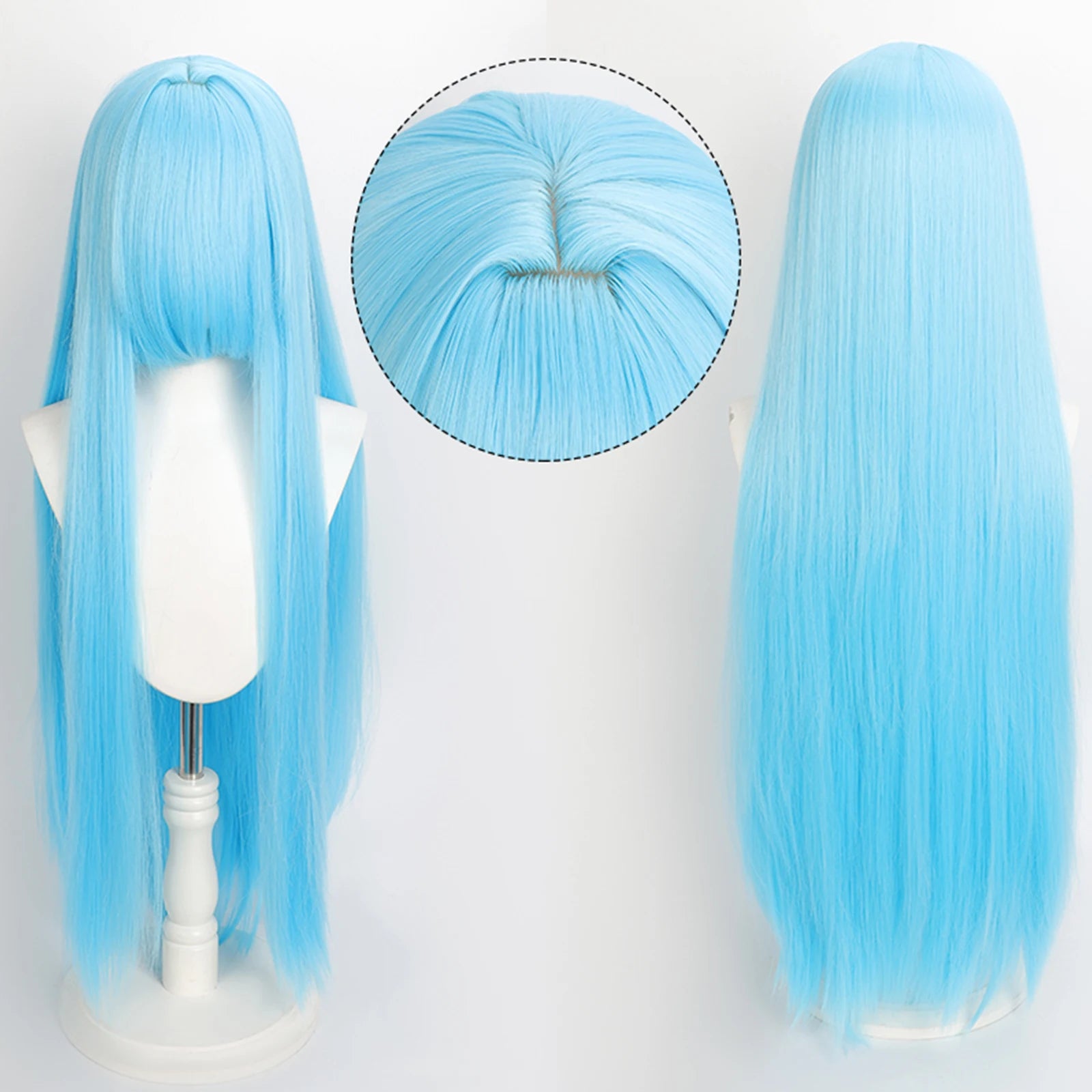 Ekstra Lang Rett Cosplay-Parykk (100 cm)