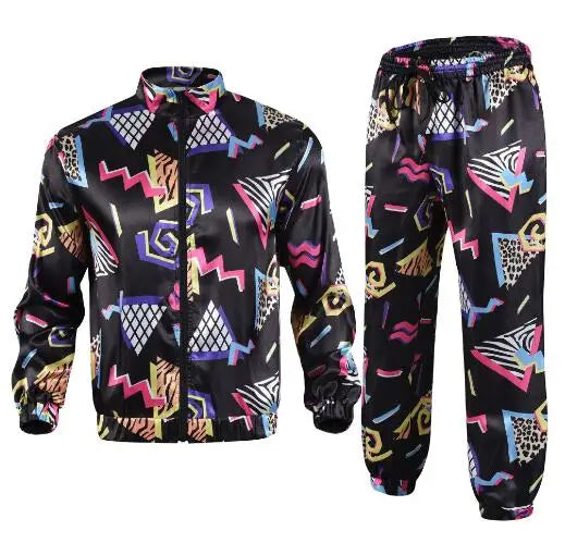 Klassisk 80s & 90s Shell Suit Kostyme for Herre
