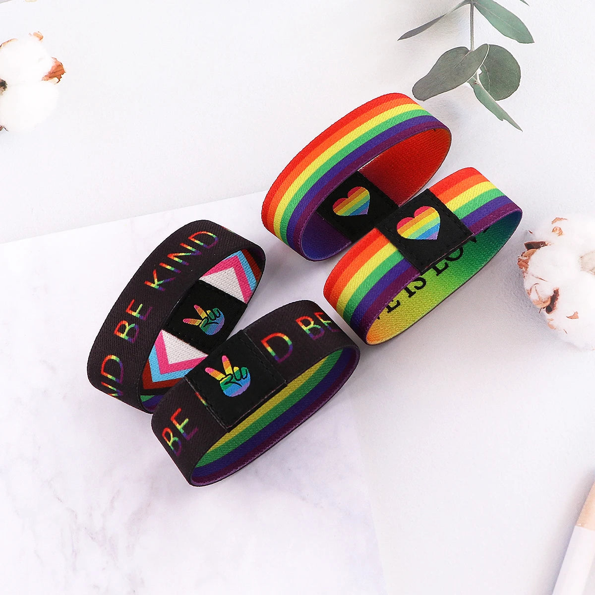 Pride Regnbue Hjerte Venskapsarmbånd