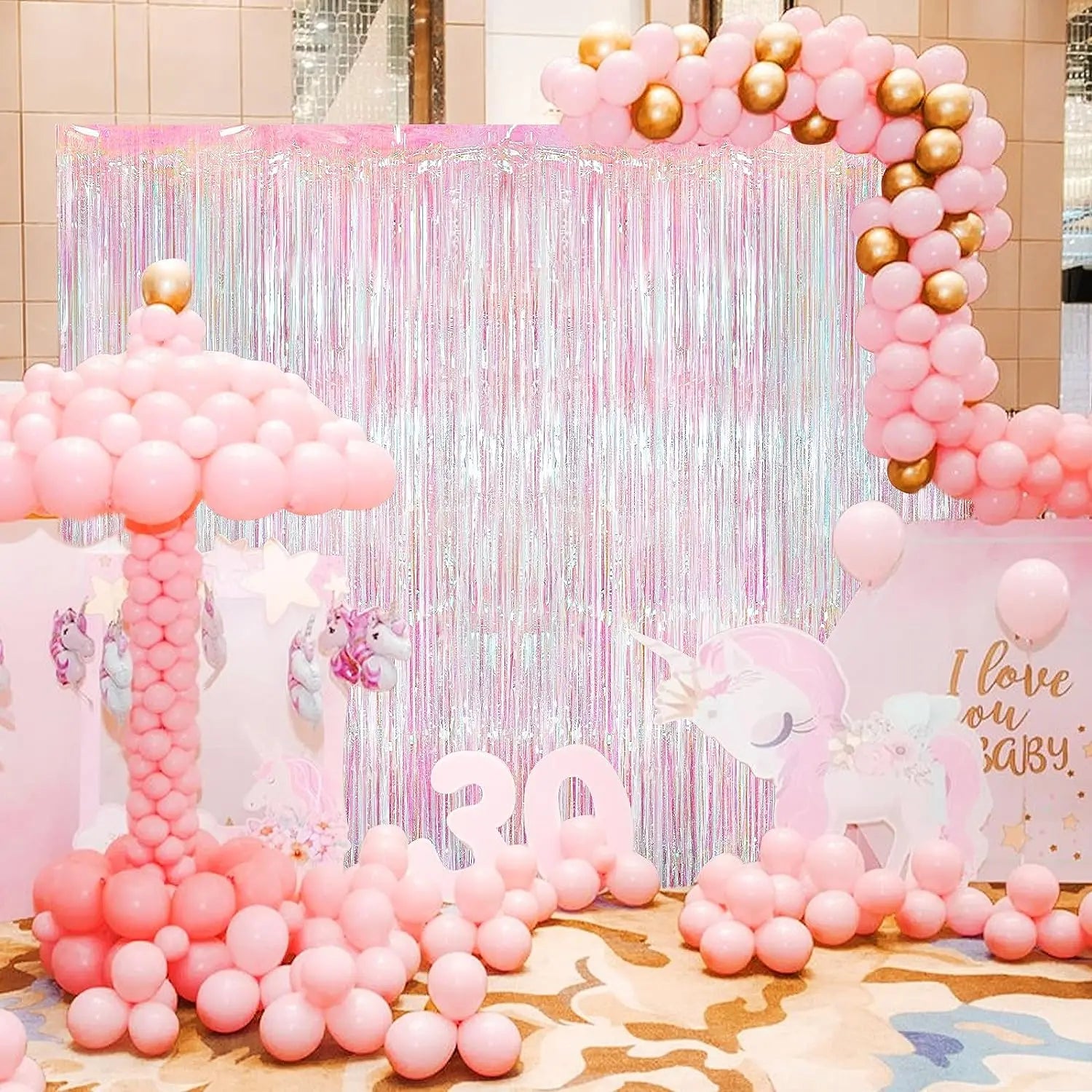 Glitter Bakgrunnsgardin for Fotovegg 1x2m