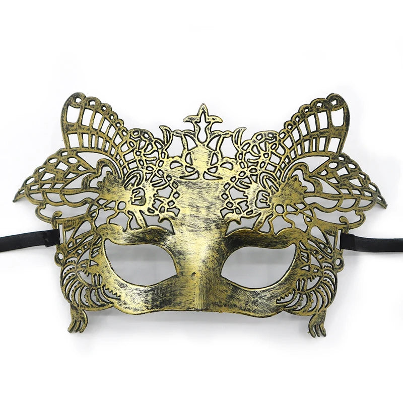 Vintage Prins Maskeradadmaske med Krone