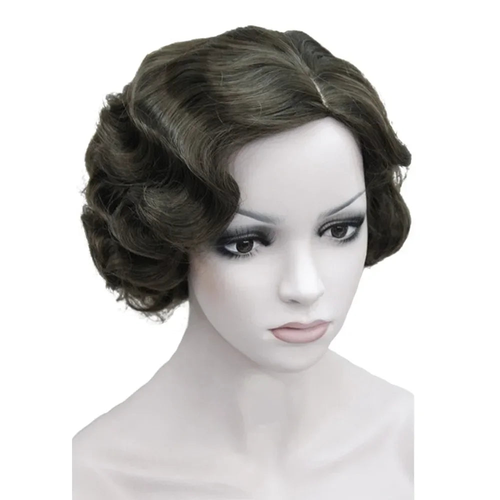 1920-talls Retro Flapper Parykk Finger Waves