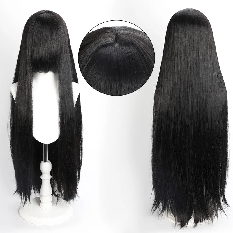 Ekstra Lang Rett Cosplay-Parykk (100 cm)