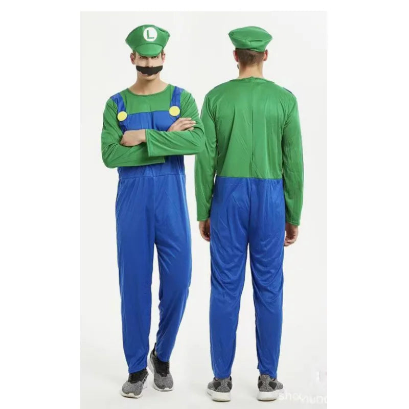 Super Mario Bros Luigi Eksklusivt Kostymesett