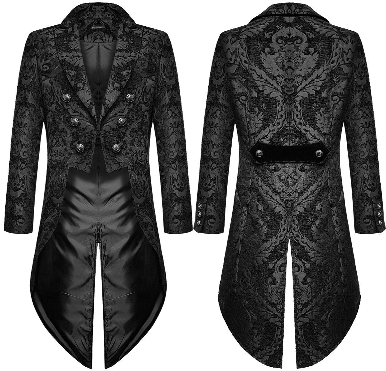 Gotisk Steampunk Sabeljakkefrakk for Herre