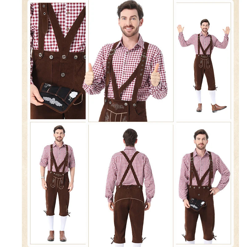 München Lederhosen i Kunstskinn for Herre