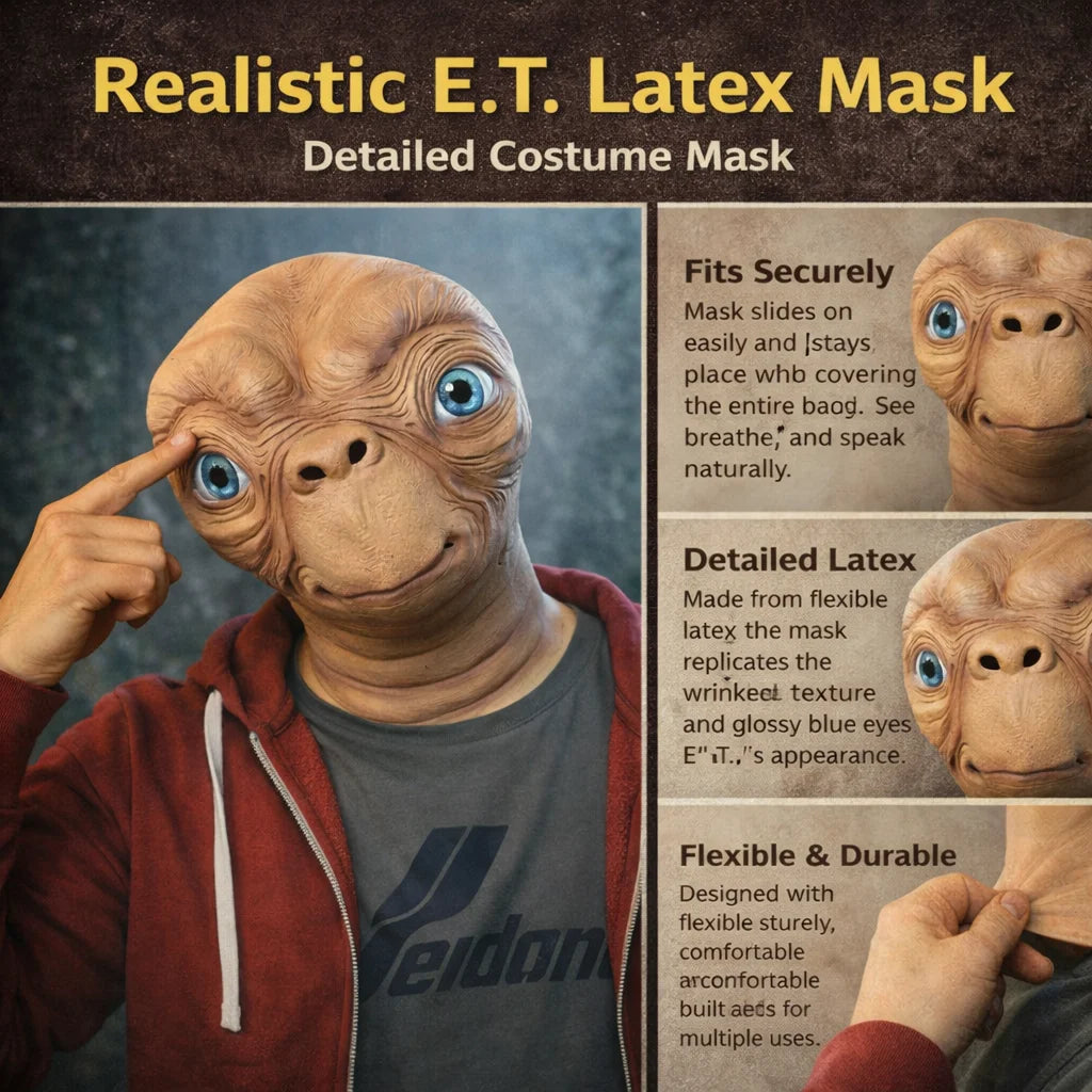 E.T. Alien Lateksmaske