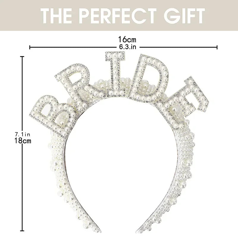 Bride To Be Perle-Diadem & Slør