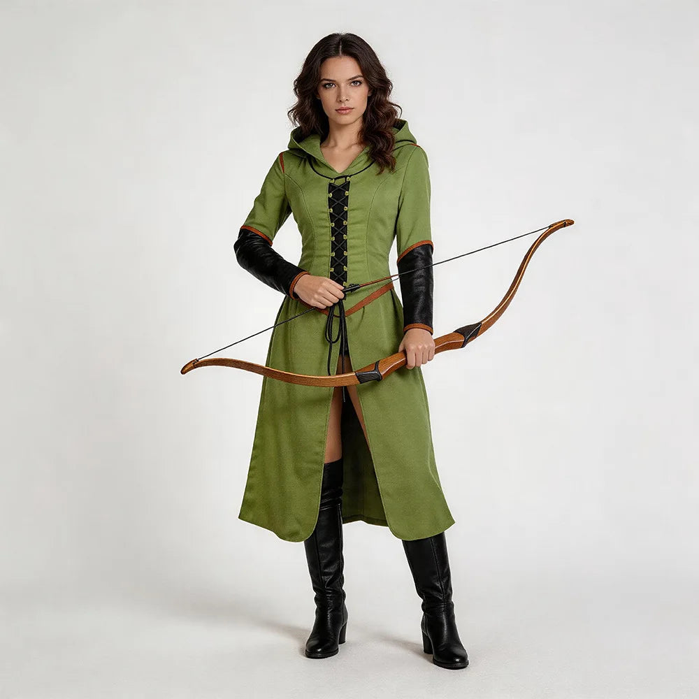 Womens Medieval Hooded With Kostyme