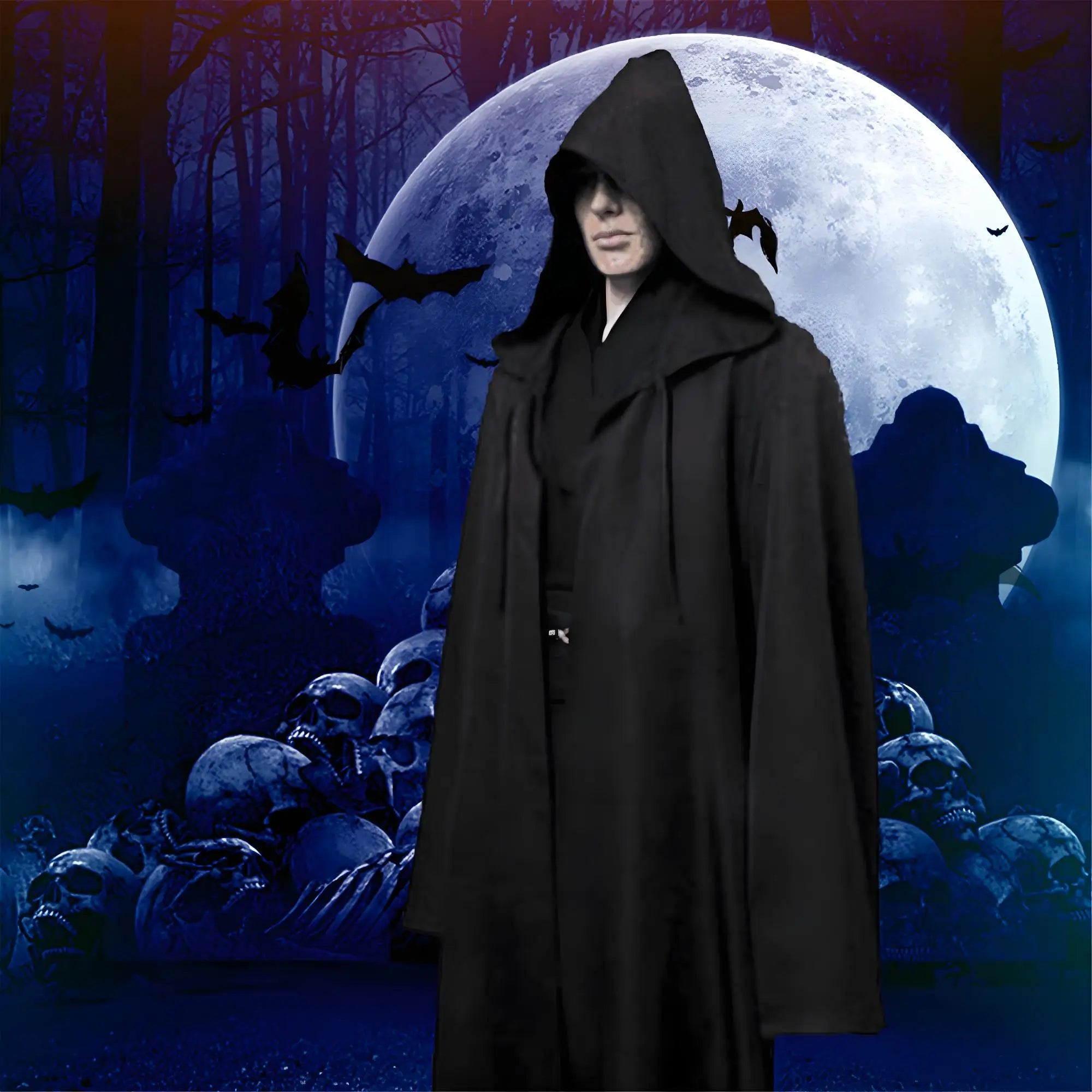 Svart Jedi / Vampyr Kappe for Voksne