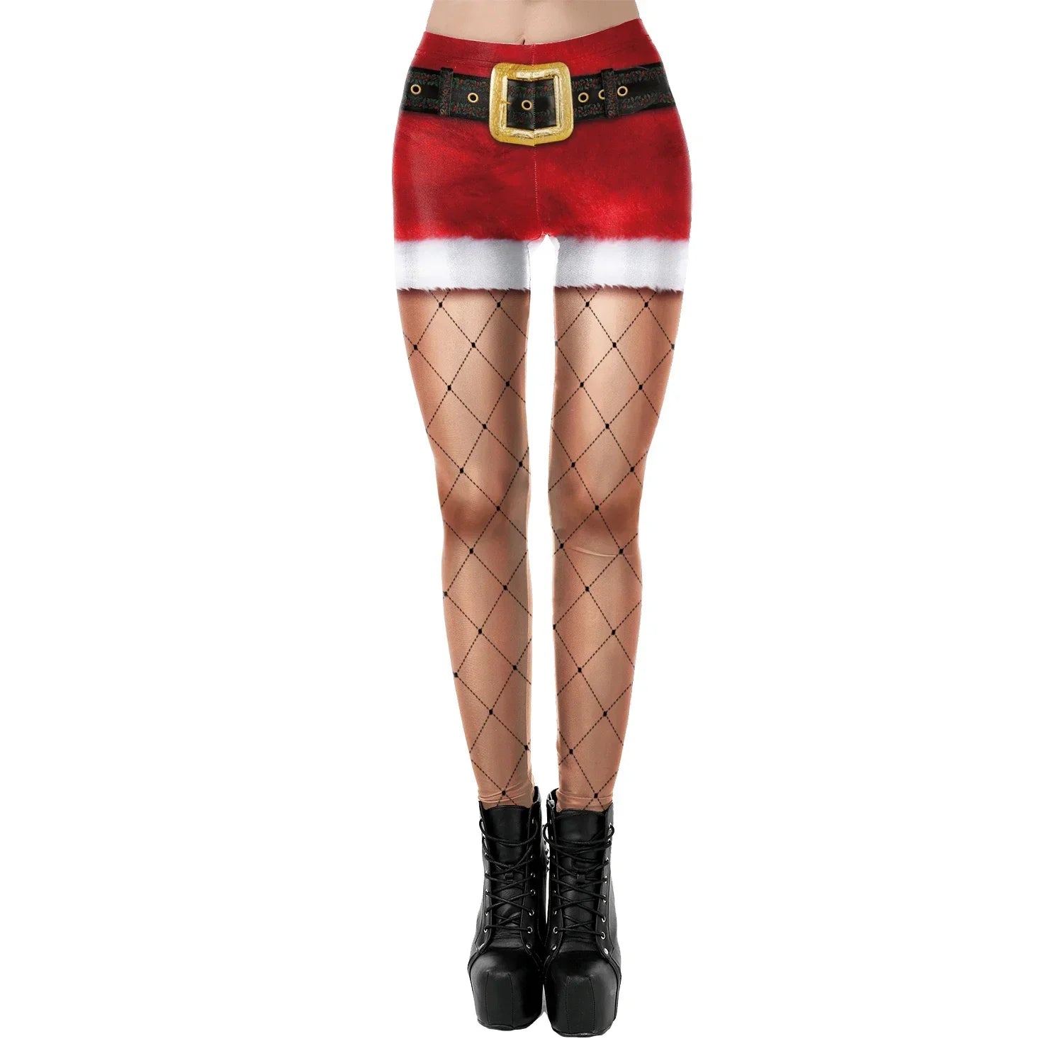 Grønne og Røde Alve-Tights / Jule-Leggings
