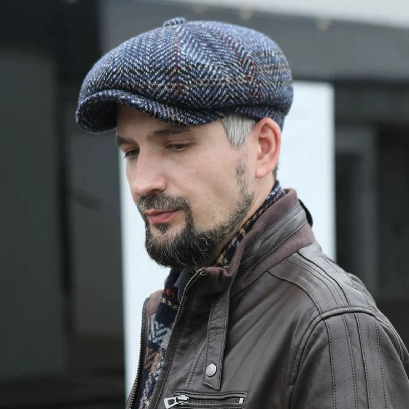 Peaky Blinders Newsboy Cap i Uldblanding