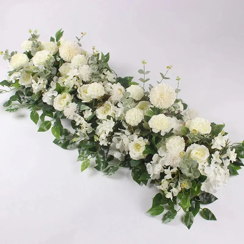 Luksuriøs Blomsterrad med Hvite Roser (100 cm)