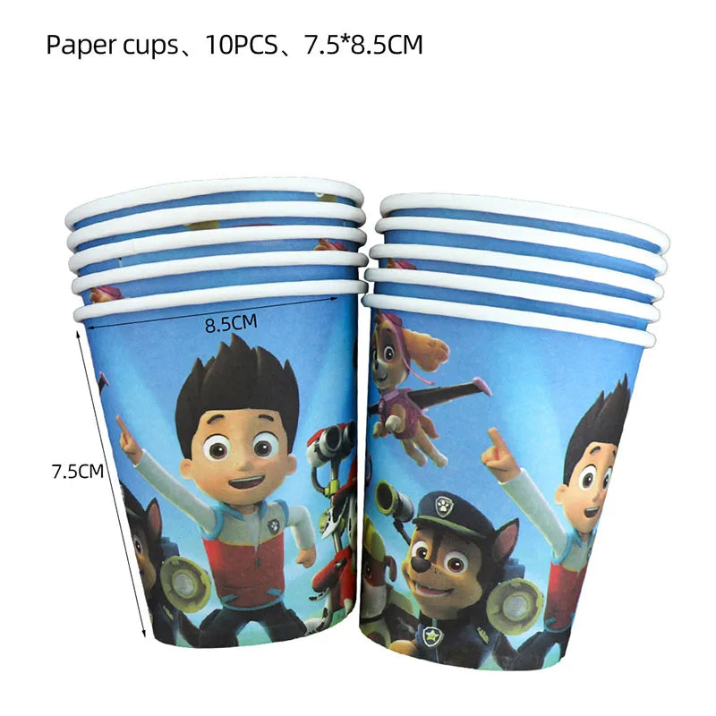 Paw Patrol Bursdagssett – Ballonger, Servise & Banner