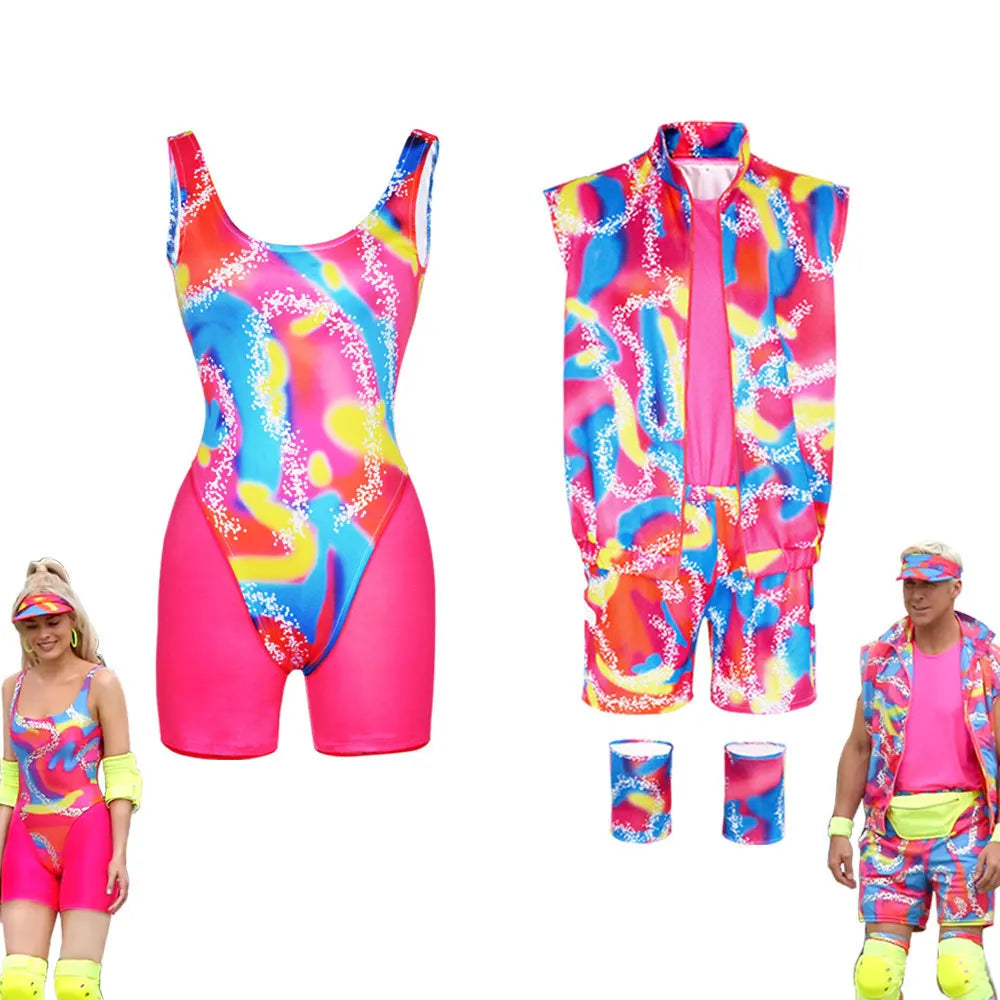 80s Barbie & Ken Retro Aerobic Kostyme for Voksne