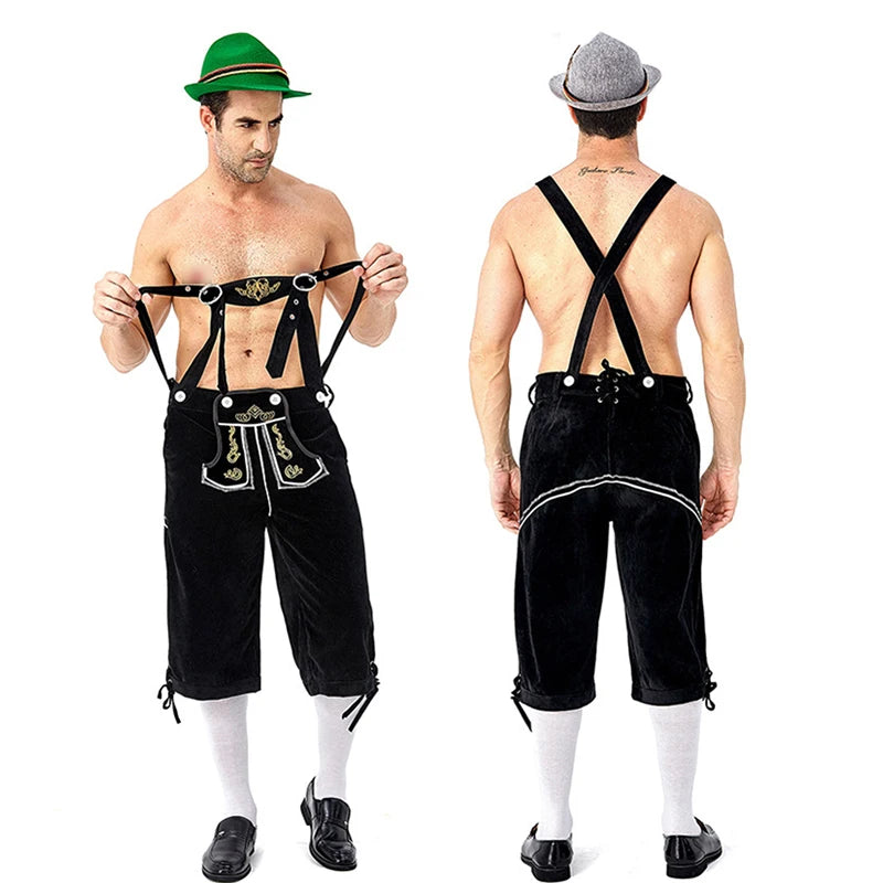 München Lederhosen i Kunstskinn for Herre