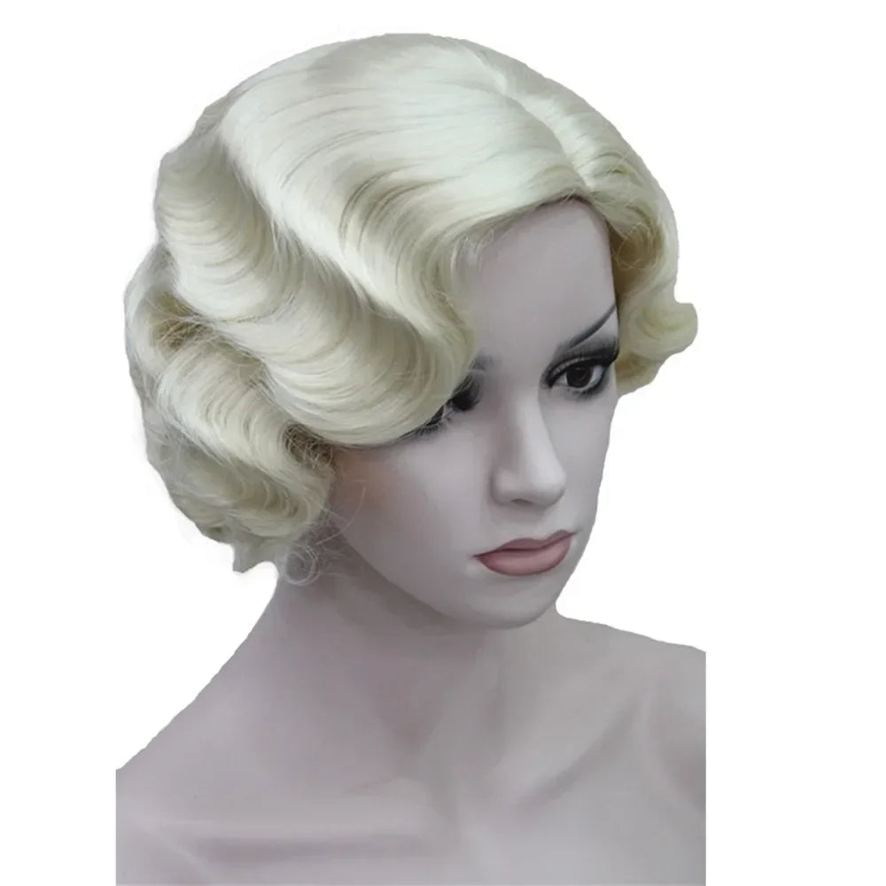 1920-talls Retro Flapper Parykk Finger Waves