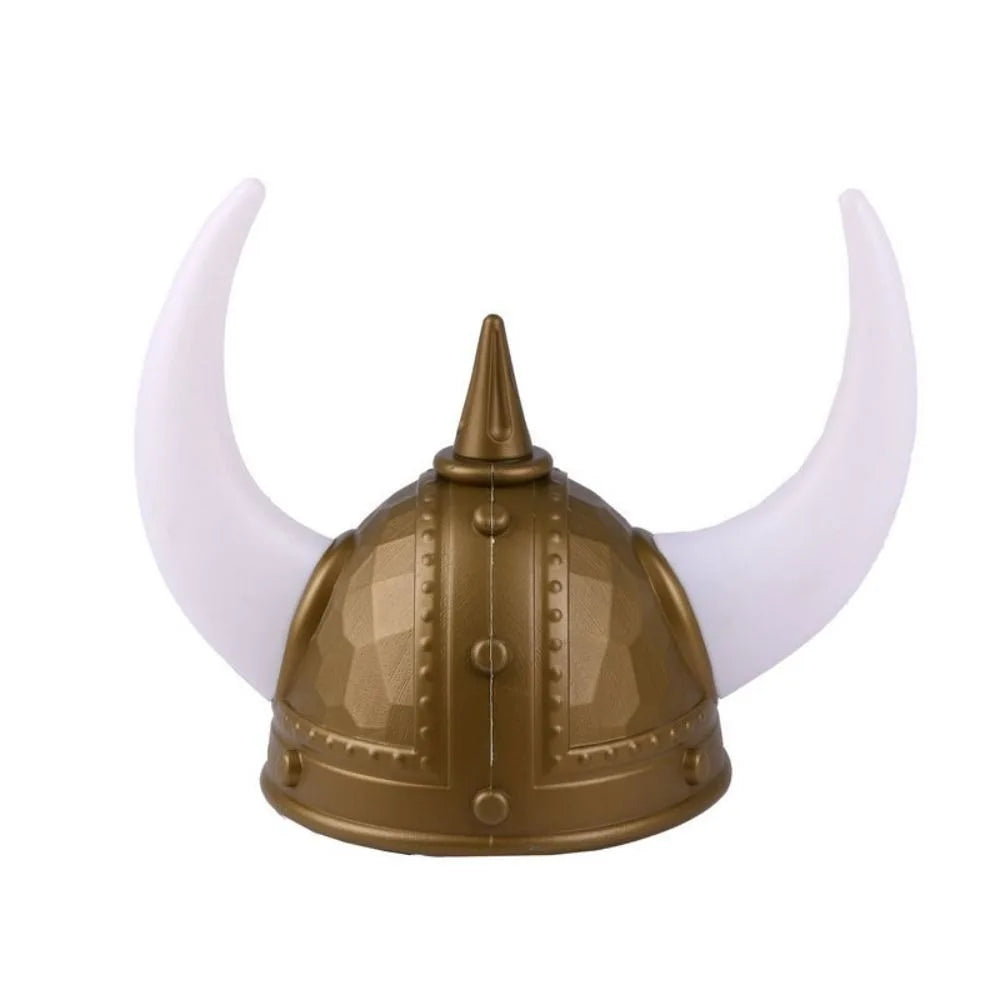 Vikinghjelm med Horn og Fletter