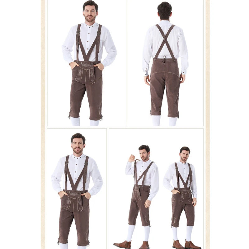 München Lederhosen i Kunstskinn for Herre