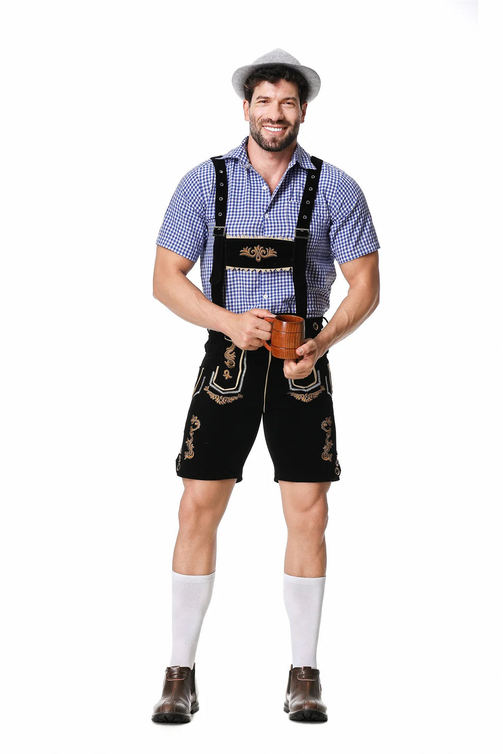 Komplett Lederhosen Oktoberfest Kostymesett til Herre