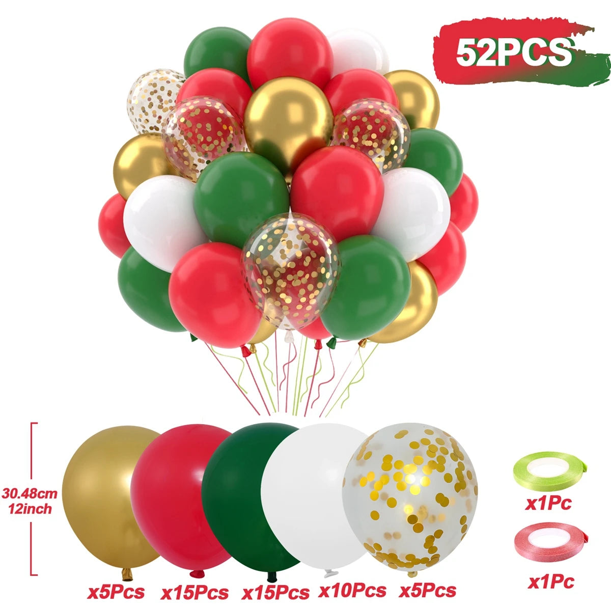 Perlemor & Metallisk Ballongmiks – Flerpakning