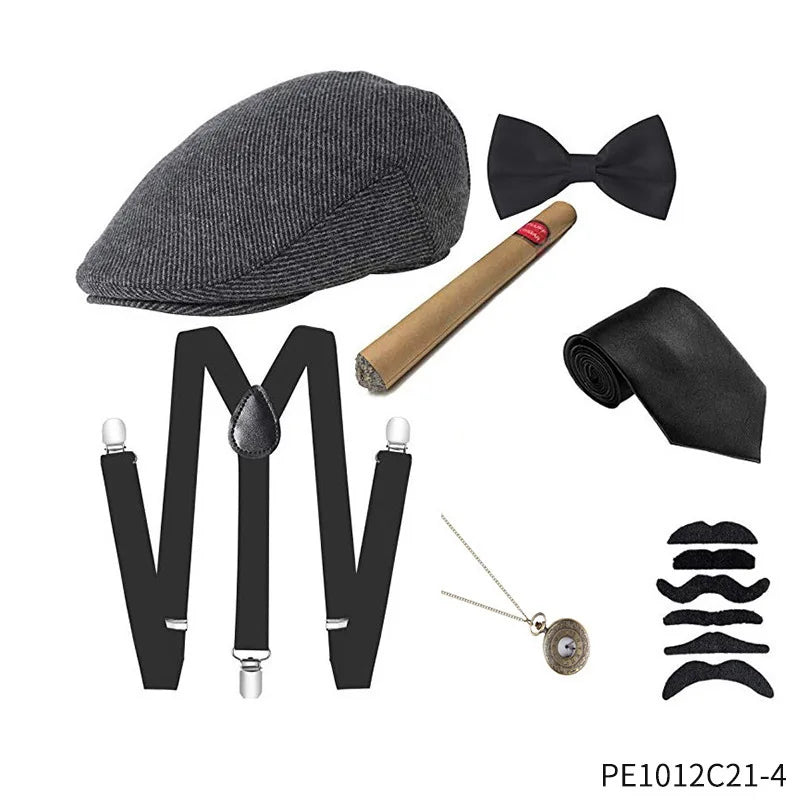 1920-tallet Gatsby Gangster Kostymesett for Menn