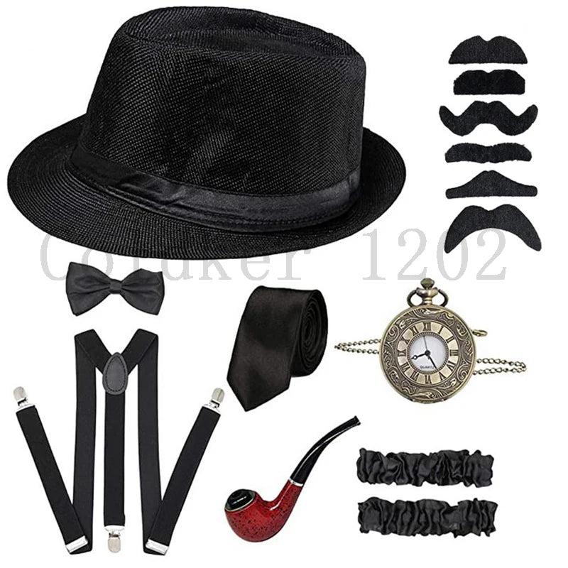 Roaring 20s Herre Tilbehørsett (Gatsby Gangster)
