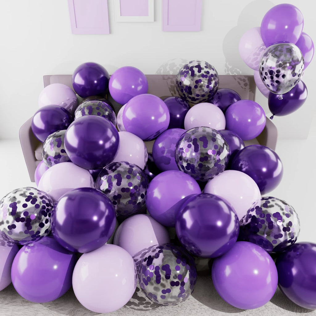 Perlemor & Metallisk Ballongmiks – Flerpakning