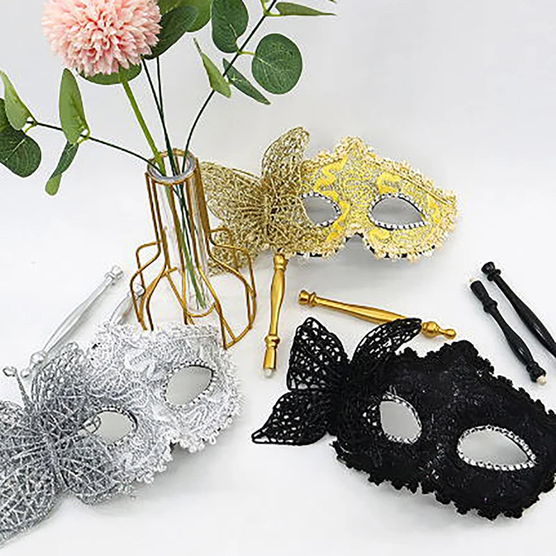 Elegant Halvmaske på Pinne for Damer