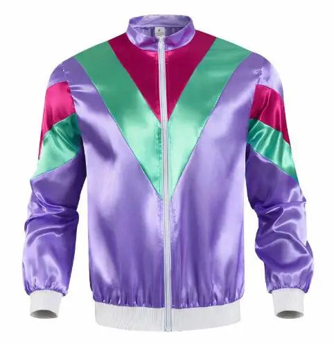 Komplett 80s Retro Treningsdress med Svettebånd