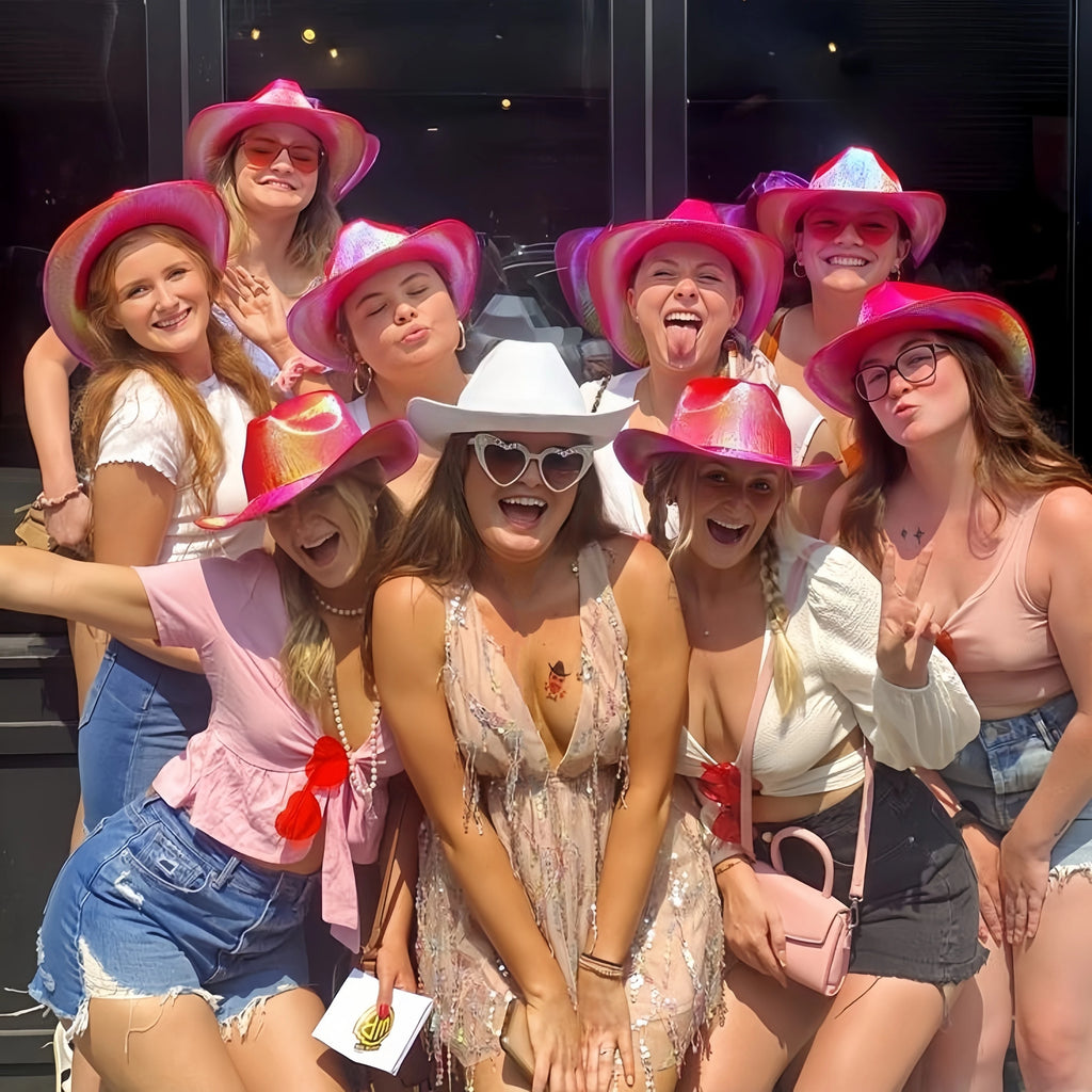 Glitrende Western Cowboyhatt
