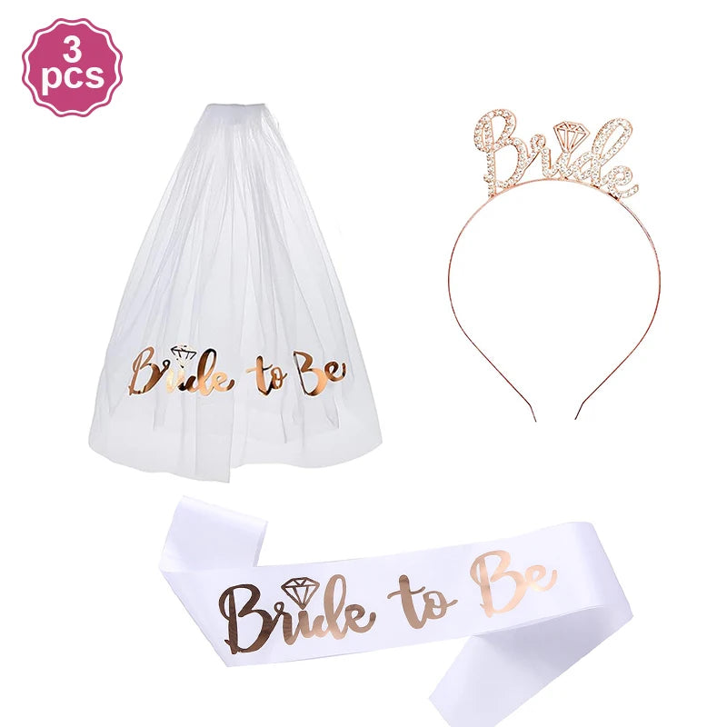 Bride To Be Sett – Bånd, Slør og Hjertesolbriller
