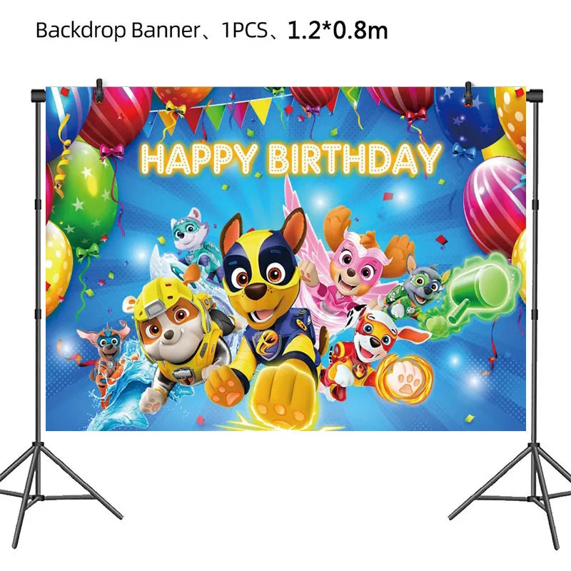 Paw Patrol Bursdagssett – Ballonger, Servise & Banner